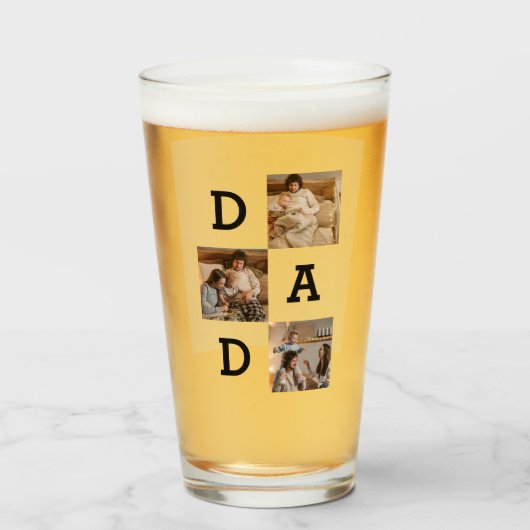 Vaderdag cadeau voor papa - Fotocollage | Glas (Voorkant gevuld)