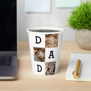 Vaderdag cadeau voor papa - Fotocollage Papieren Bekers