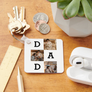 Vaderdag cadeau voor papa - Fotocollage   Sleutelhanger