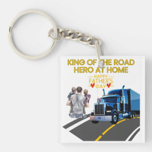 Vaderdag cadeau voor truckers Acryl Sleutelhanger
