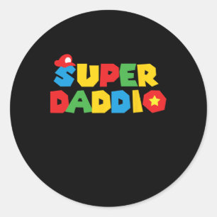 Vaderdag cadeau voor vader cadeau van zoon dochter ronde sticker