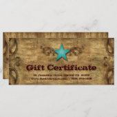 Vaderdag Cadeaubonnen Kaart Texas Star (Voorkant / Achterkant)