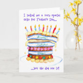 Vaderdag Cake Kaart (Gele Bloem)