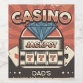 Vaderdag Casino Jack Pot Wijn Etiket (Enkel label)