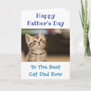 Vaderdag Cat Dad World's Best Ever Pet Photo Kaart