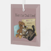 Vaderdag Cat Glas Ornament (Voorkant links)