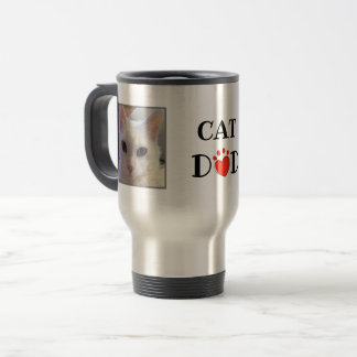 Vaderdag Cat Pap Foto gepersonaliseerd Reisbeker