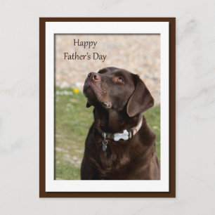 Vaderdag Chocolate Brown Labrador Dog Briefkaart