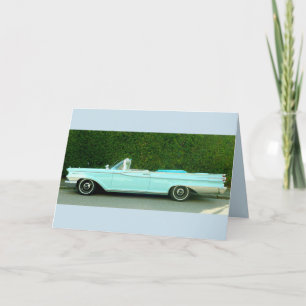 VADERDAG CLASSIC POEDER BLUE CAR BIRTHDAY KAART