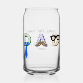 Vaderdag Cool Dad Fun Dad Aangepaste namen Blikvorm Glas (Voorkant)