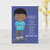 Vaderdag Coupon Black Boy Kaart (Gele Bloem)