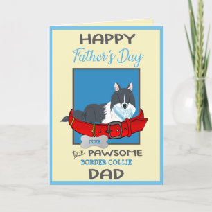 Vaderdag Custom Kaart van uw Border Collie