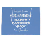Vaderdag Custom Modern Cute Grandpa Gift Bag Groot Cadeauzakje (Voorkant)