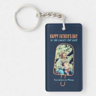 Vaderdag Custom Photo Funny Cool Dad Popsile Sleutelhanger