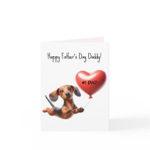 Vaderdag Dachshund Card
