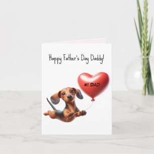 Vaderdag Dachshund Card Kaart