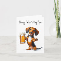 Vaderdag Dachshund Card