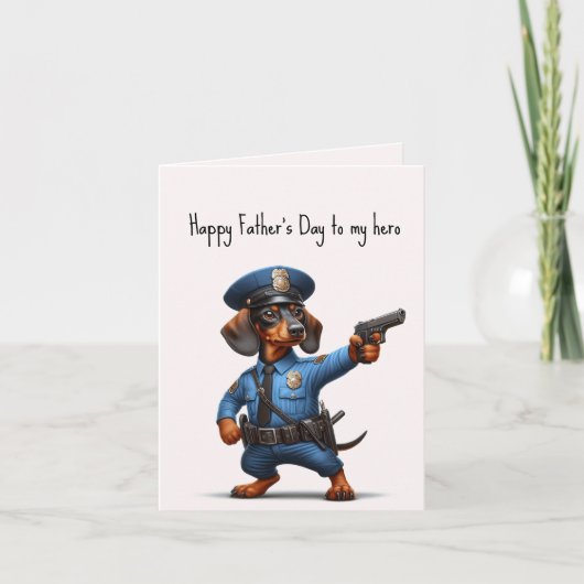 Vaderdag Dachshund Card Kaart (Voorkant)