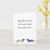 Vaderdag Dachshund Card Kaart (Gele Bloem)