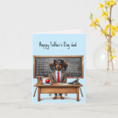 Vaderdag Dachshund Card Kaart (Gele Bloem)