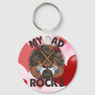 Vaderdag Dad Rock Classic Round Sleutelhanger