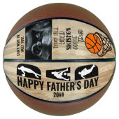 Vaderdag Dad Swish come True Sonogram Foto Basketbal (Voorkant)