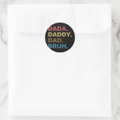 Vaderdag Dada papa Bruh Ronde Sticker (Tas)