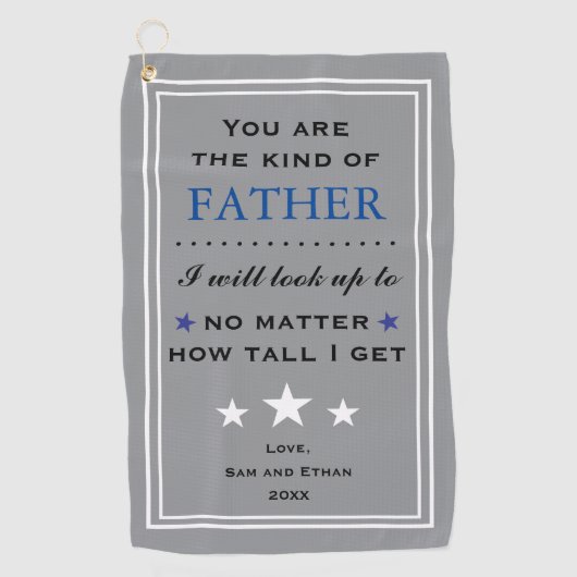Vaderdag / Dad's Birthday Gift Golfhanddoek (Voorkant)