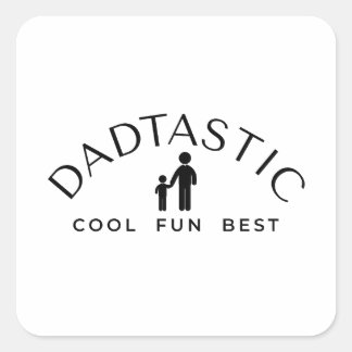 Vaderdag Dadtastic Simplistic Print Vierkante Sticker
