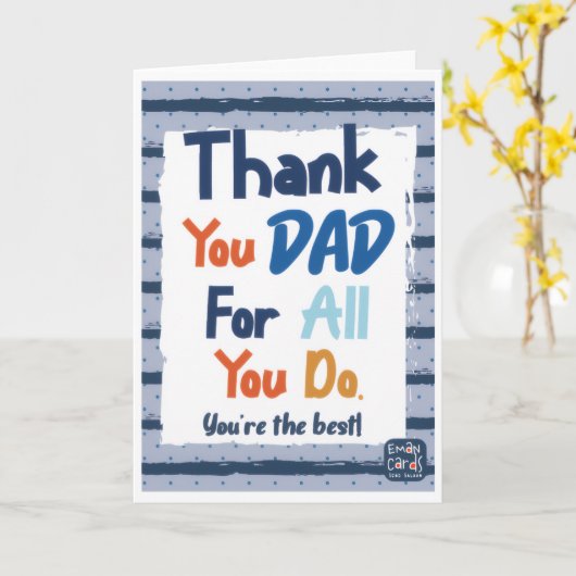 Vaderdag - Dank je Kaart (Gele Bloem)