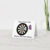 Vaderdag dart board en darts kaart (Voorkant)