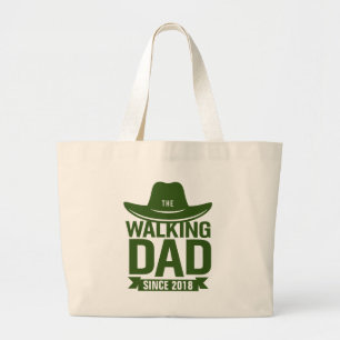 Vaderdag... de lopende vader sinds... grote tote bag