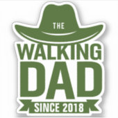 Vaderdag... de lopende vader sinds... sticker (Voorkant)