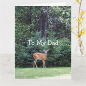 Vaderdag Deer Kaart (Gele Bloem)