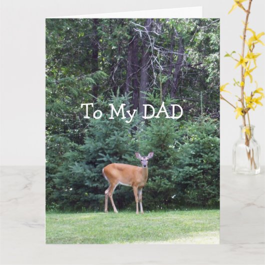 Vaderdag Deer Kaart (Gele Bloem)