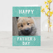 Vaderdag Dog Dad World's Best Ever Pet Photo Kaart (Gele Bloem)