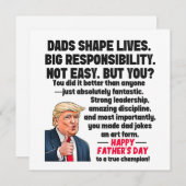 Vaderdag Donald Trump Feestdagenkaart (Voorkant / Achterkant)