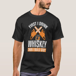 Vaderdag Eerst Drink ik Whiskey Arrows echtgenoot T-shirt