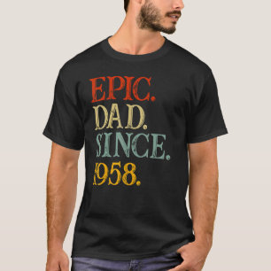 Vaderdag Epic Pap Sinds 1958 Kleinkinderen Pap Gra T-shirt