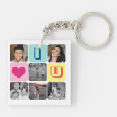 Vaderdag familiefraster Ik hou van je vader Sleutelhanger (Achterkant)