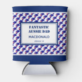 Vaderdag FANTASTIC AUSSIE DAD, gepersonaliseerd Blikjeskoeler (Voorkant)