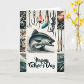 Vaderdag Fisherman Greeting Kaart (Gele Bloem)