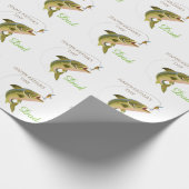Vaderdag forel gepersonaliseerd inpakpapier (Hoek)