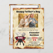 Vaderdag Foto BBQ Party Briefkaart (Voorkant / Achterkant)