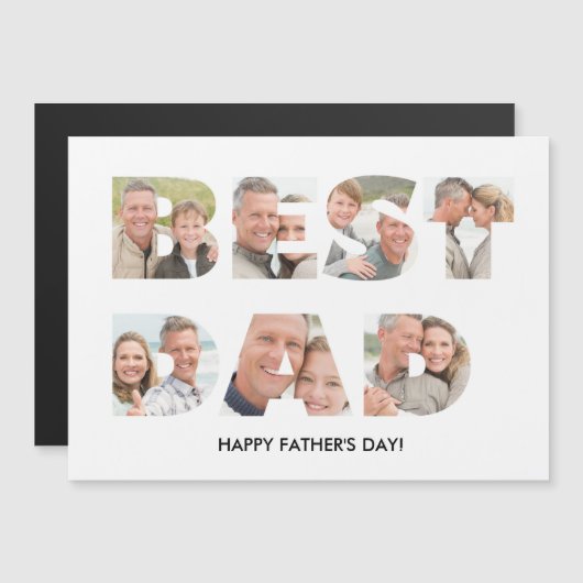Vaderdag Foto Collage Best Dad Cool (Voorkant / Achterkant)