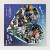 Vaderdag Foto Collage Gift Custom Puzzle Legpuzzel (Horizontaal)