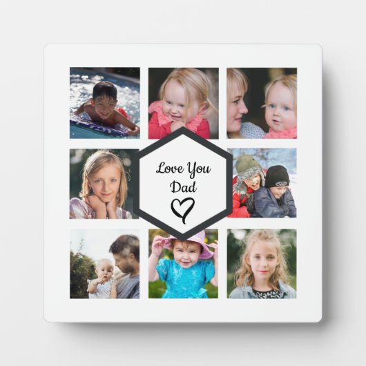 Vaderdag Foto Collage White Fotoplaat (Voorkant)