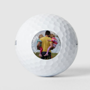 Vaderdag foto tweeling op maat golfballen