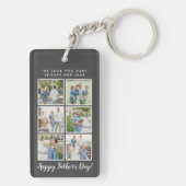Vaderdag Fotocollage grijs Sleutelhanger (achterkant)