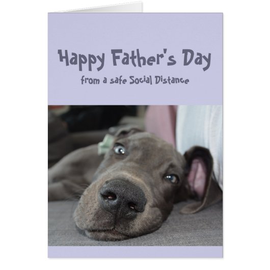 Vaderdag Fun Social Distance Great Dane Dog (Voorkant)